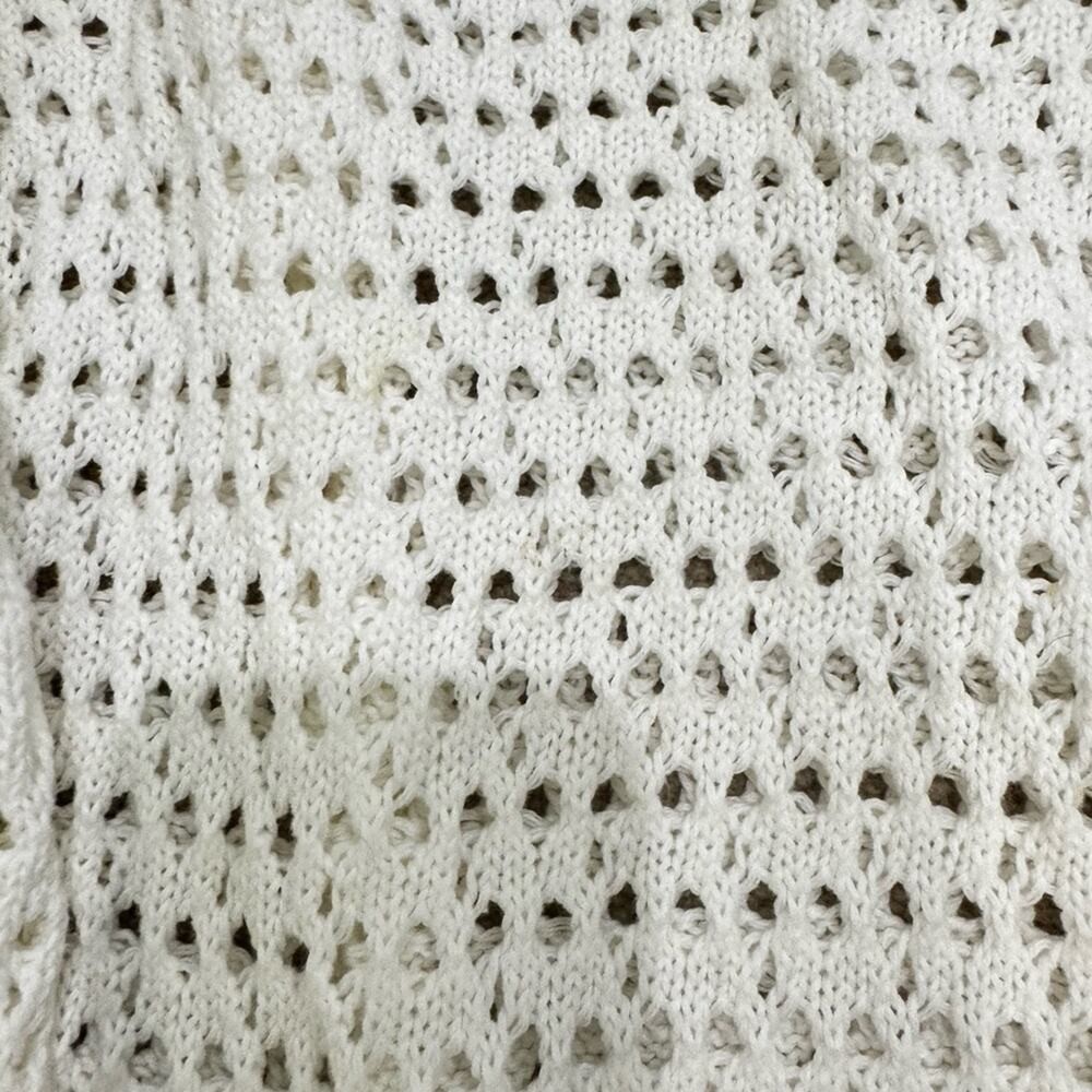 Moda International White V-Neck Sweater Lightweight Knit, size L - Picture 5 of 9